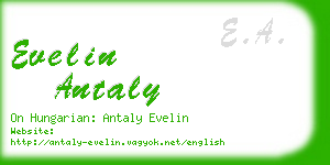 evelin antaly business card